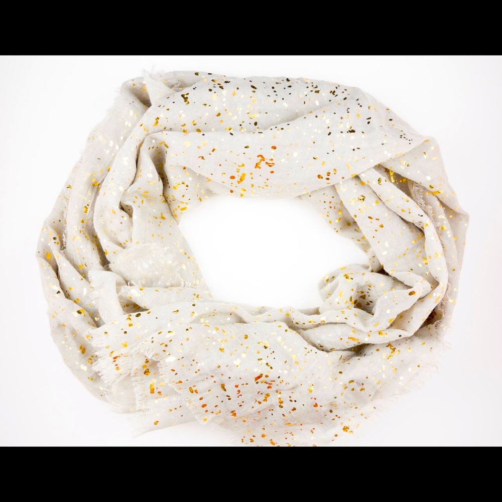 Spun Subtle Luxury Scarf speckled metallic pattern